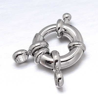 Brass Spring Ring Clasps KK-L082D-01P-1