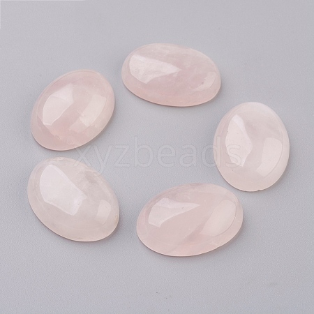 Natural Rose Quartz Flat Back Cabochons G-G741-30x40mm-21-1