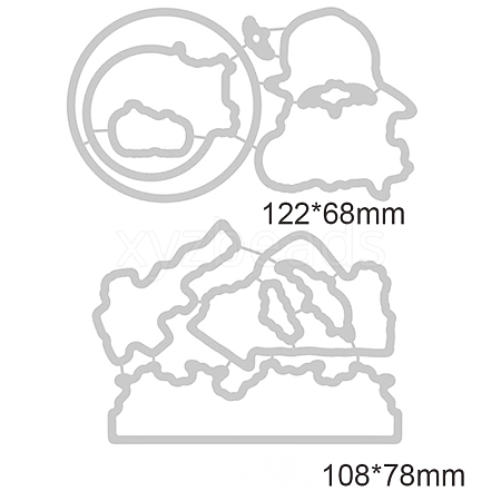 Carbon Steel Cutting Dies Stencils DIY-WH0170-366-1