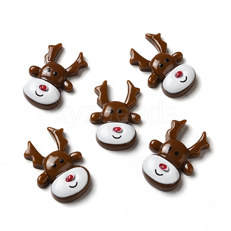 Christmas Opaque Resin Cabochons RESI-K019-26-1