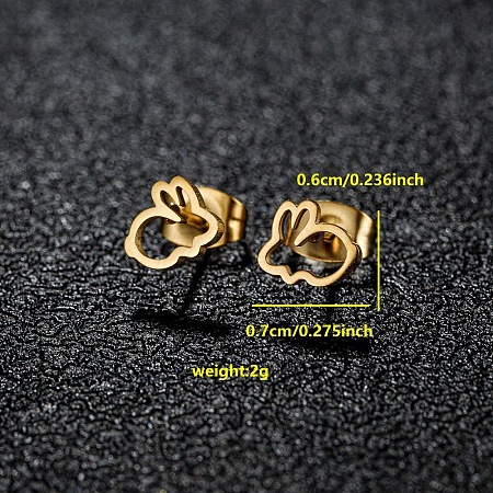 201 Stainless Steel Stud Earrings FS-WGB18B1-09-1