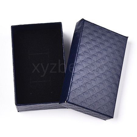 Rhombus Textured Cardboard Jewelry Boxes CBOX-T006-02B-1