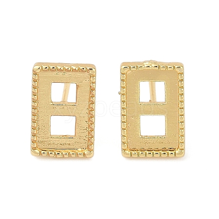 Brass Stud Earring Findings KK-F891-11G-1