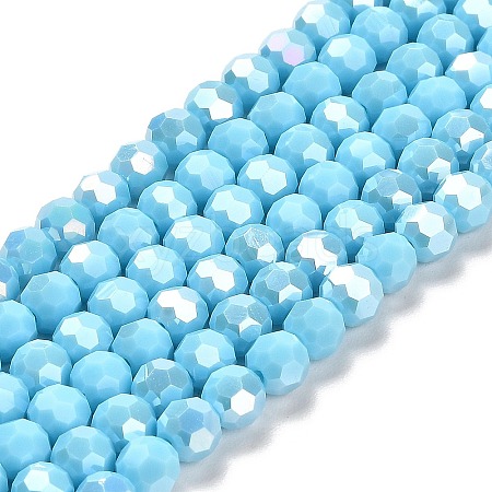 Opaque Glass Beads Stands X-EGLA-A035-P6mm-B08-1