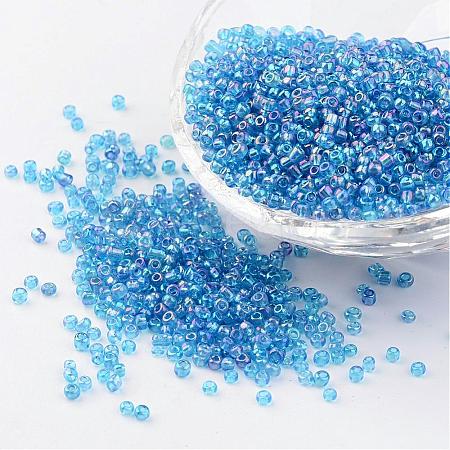 Round Trans. Colors Rainbow Glass Seed Beads X-SEED-A007-2mm-163B-1