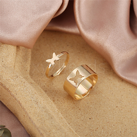 2Pcs Alloy Finger Rings Sets WG95AE9-01-1