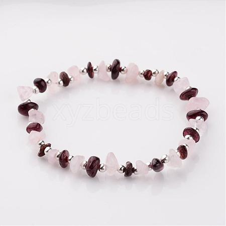 Gemstone Stretch Bracelets BJEW-JB02414-02-1