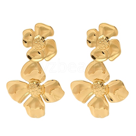 Titanium Steel Stud Earrings for Women EJEW-C110-13G-1