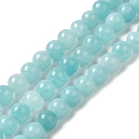 Natural Dyed White Jade Beads Strands G-M402-C03-11-1