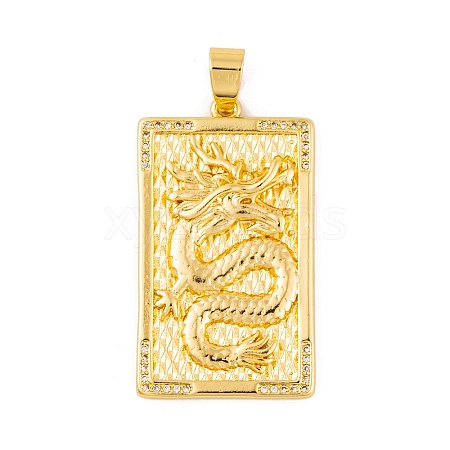 Brass Micro Pave Cubic Zirconia Pendants KK-E108-21G-1