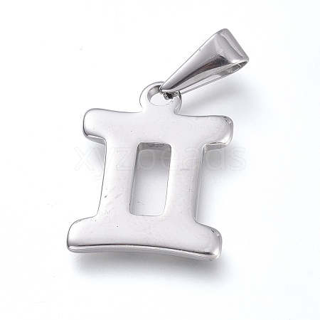 304 Stainless Steel Pendants STAS-L210-06K-P-01-1