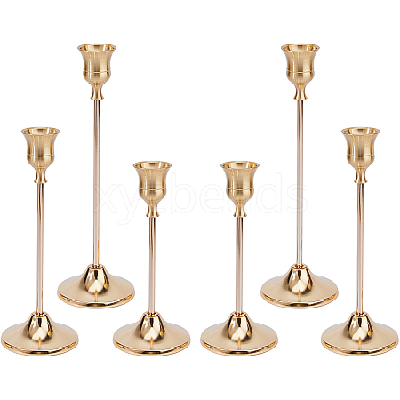 6 Sets Aluminum Candle Holders AJEW-WH0696-152-1
