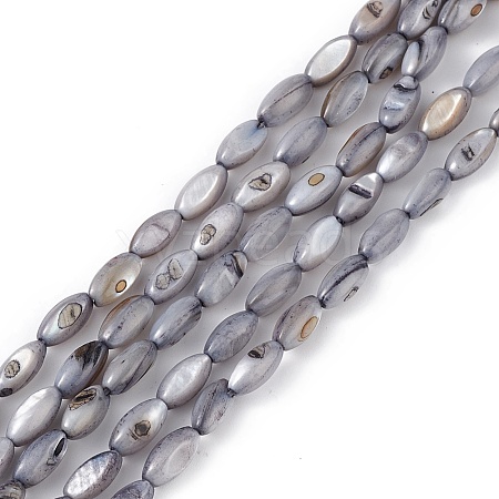 Natural Freshwater Shell Dyed Beads Strands SHEL-M018-13-04-1