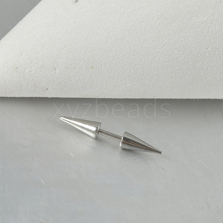 Cone 304 Stainless Steel Eyebrow Straight Barbell Rings with Spikes End WG9938B-04-1