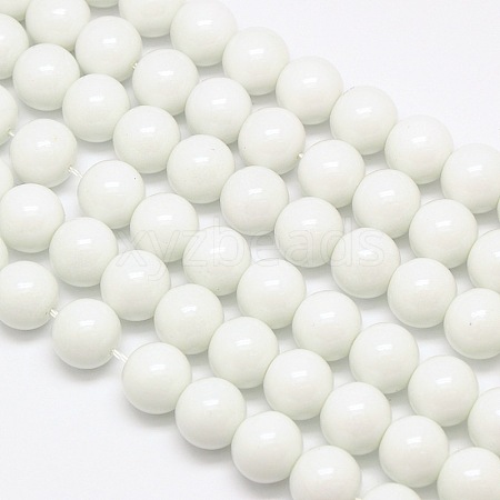 Eco-Friendly Round Baking Paint Glass Beads Strands X-HY-A003-10mm-RV01-1