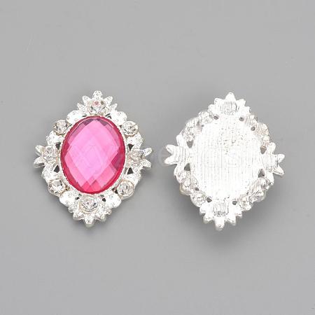 Alloy Rhinestone Flat Back Cabochons RB-S061-A10-1