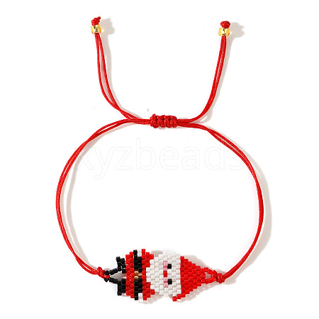 Christmas Cute Cartoon Character Miyuki Handmade Beaded Braided Adjustable Link Bracelets VV0401-4-1