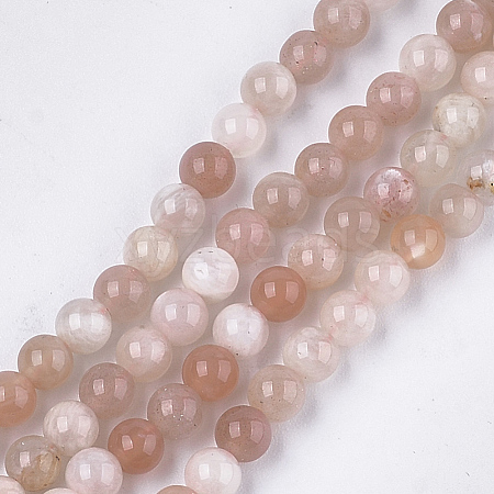 Natural Sunstone Beads Strands X-G-S333-4mm-038-1