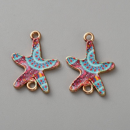 Printed Alloy Connector Charms FIND-CJC0010-128B-07-1