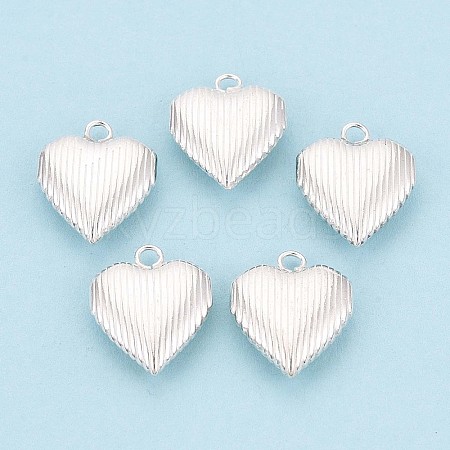 925 Sterling Silver Heart Charms STER-N017-28S-1