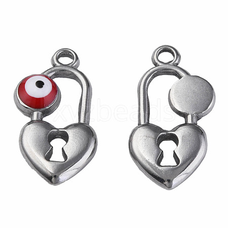 304 Stainless Steel Enamel Pendants STAS-N087-53-01P-1