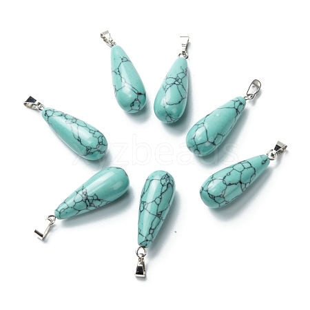 Synthetic Turquoise Pendants G-F707-12-1