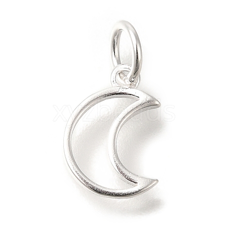 925 Sterling Silver Moon Outline Charms STER-G043-02B-S-1