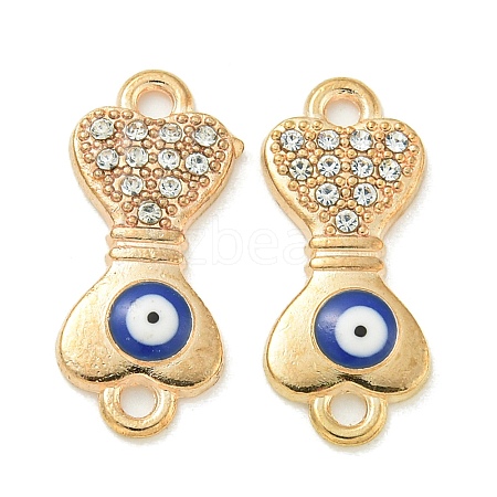 Alloy Blue Enamel Connector Charms ENAM-S003-02J-1