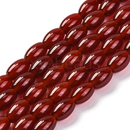 Dyed & Heated Natural Carnelian Beads Strands G-G177-J01-01-1