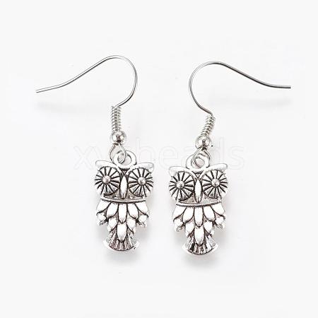 Fashion Halloween Tibetan Style Earrings EJEW-JE00295-08-1