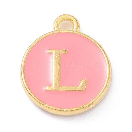 Golden Plated Alloy Enamel Charms X-ENAM-Q437-14L-1