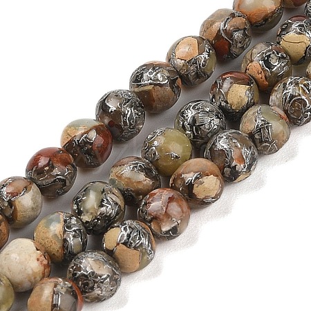 Natural Aqua Terra Jasper Beads Strands G-K317-A02-01-1