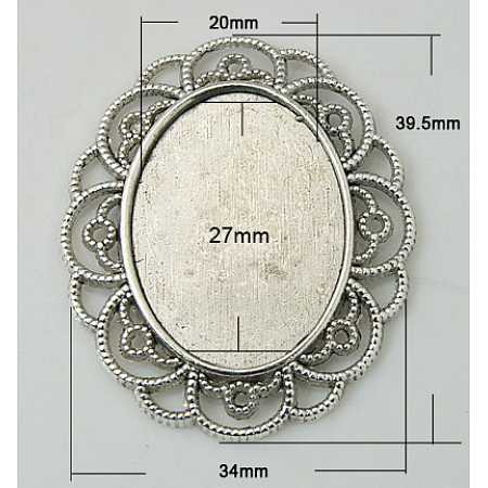 Alloy Cabochon Settings PALLOY-DA11-3435-AS-FF-1
