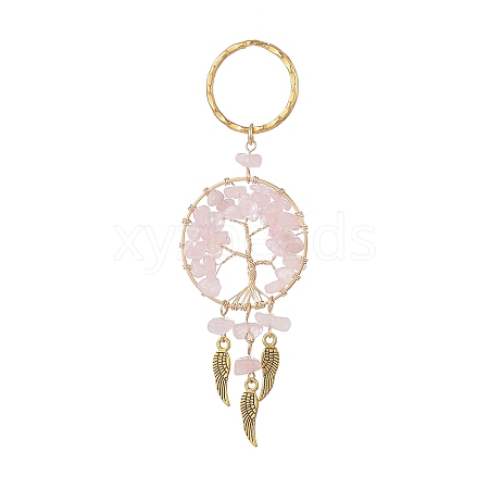 Woven Net/Web with Wing Pendant Keychain KEYC-JKC00481-01-1