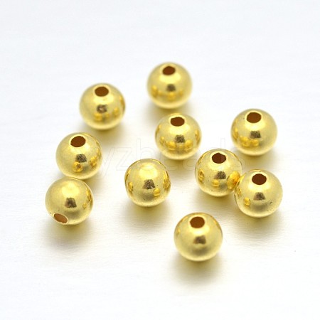 925 Sterling Silver Round Beads Y-STER-E040-01A-1
