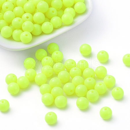 Fluorescent Acrylic Beads MACR-R517-8mm-01-1