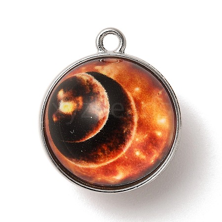 Galaxy Theme Luminous Glass Ball Pendants GLAA-D021-01P-06-1