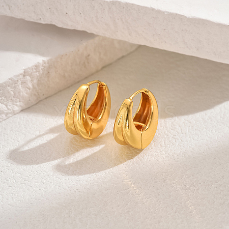 Classic Fashionable Brass Hoop Earrings for Women PJ2124-5-1