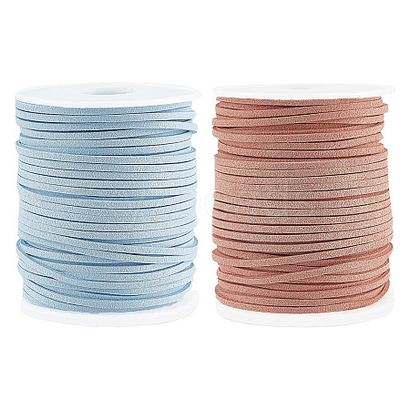 DICOSMETIC 2 Rolls 2 Colors Flat Faux Suede Cord OCOR-DC0001-05-1