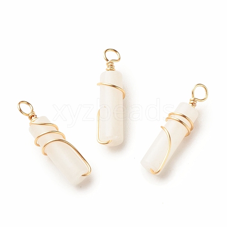 Natural White Jade Pendants X-PALLOY-JF01453-07-1