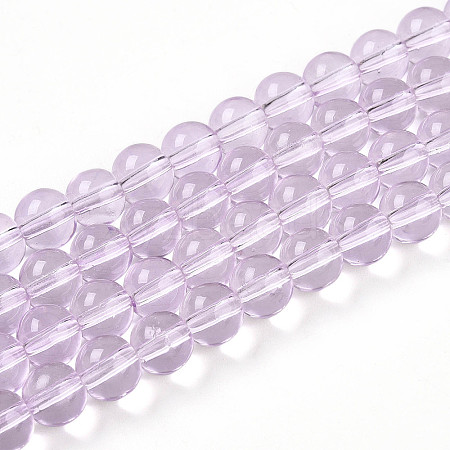 Baking Paint Transparent Glass Beads X1-DGLA-N006-8mm-05-1