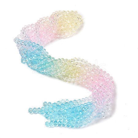 Transparent Painted Glass Beads Strands X1-DGLA-A034-T8mm-A21-1