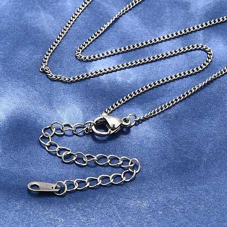 Tarnish Resistant 304 Stainless Steel Necklaces NJEW-E080-11P-1