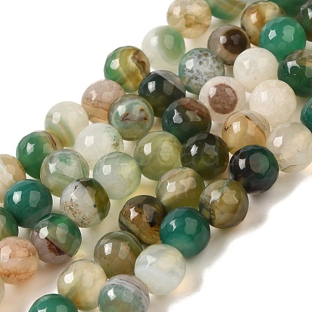 Natural Agate(Dyed & Heated) Beads Strands G-H066-B04-02-1