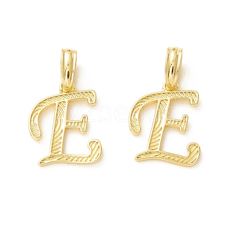 Rack Plating Eco-Friendly Brass Letter Pendants KK-K265-02G-E-1