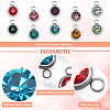 DICOSMETIC 60Pcs 10 Colors 303 Stainless Steel Rhinestone Charms STAS-DC0007-68-4