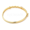 Brass Twist Rope Hinged Bangle with Cubic Zirconia for Women BJEW-K229-02G-2