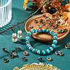 30Pcs 2 Styles Brass Rhinestone Rondelle Space Beads RB-TADJ0001-02-6