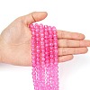 Spray Painted Crackle Glass Beads Strands CCG-Q001-8mm-02-4