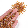 Transparent Colours Rainbow Round Glass Seed Beads X-SEED-A007-3mm-162C-5